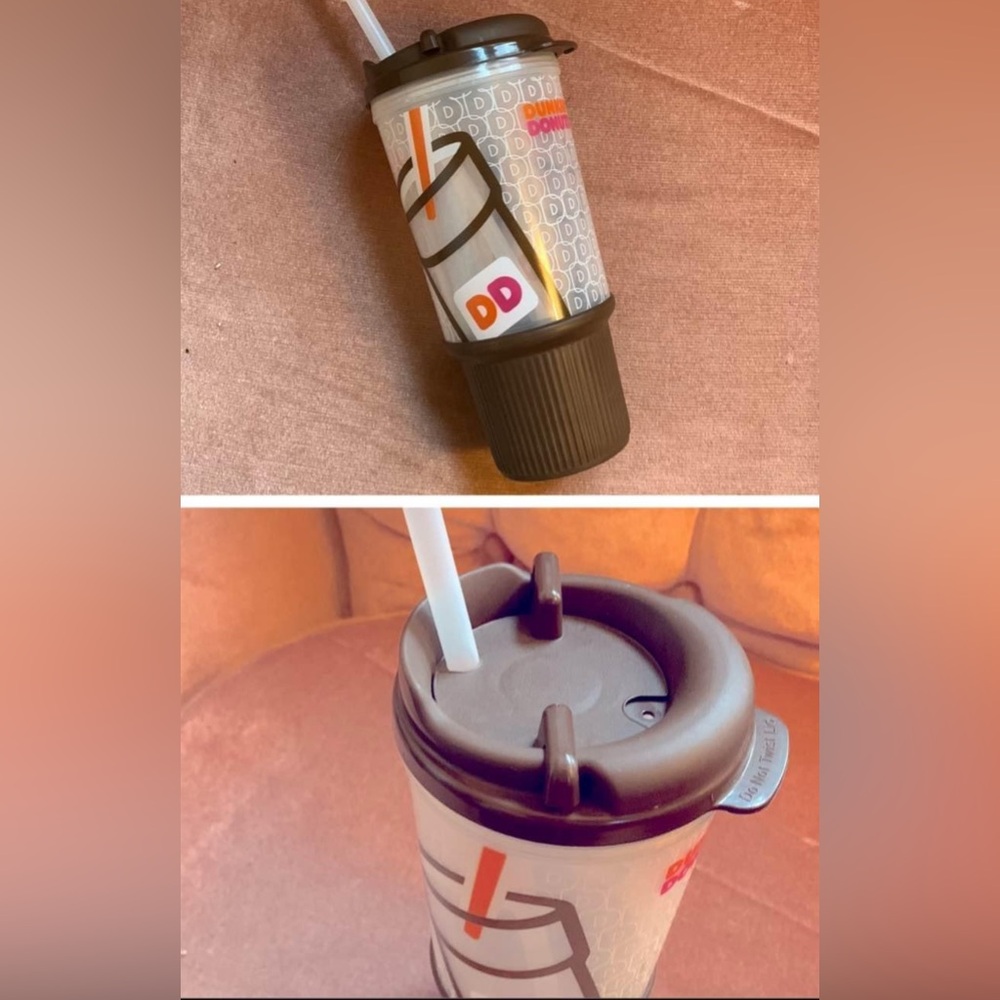 Dunkin Donuts 24oz refill cup with straw PRICE DROP!! 🔻🔘 - Picture 4 of 4